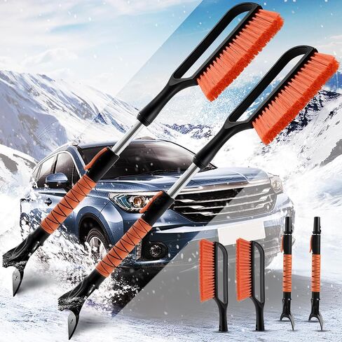 CHANGE MOORE 3-in-1 Ice Scraper and Brush for Car 1Pc, 28.3-35'' Snow Scraper with Brush Extendable, Snow Brush and Ice Scraper with Foam Grip for SUV,Truck,Vehicle Windows in Saudi Arabia