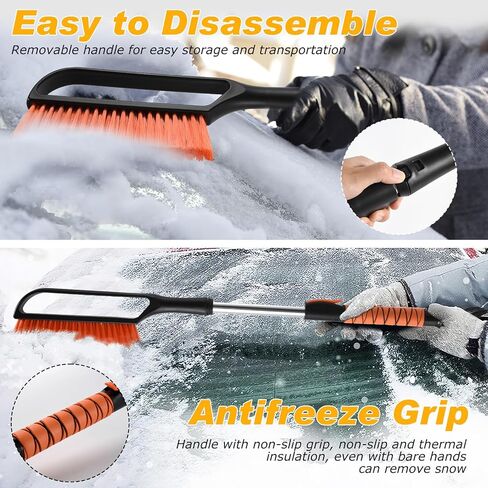CHANGE MOORE 3-in-1 Ice Scraper and Brush for Car 1Pc, 28.3-35'' Snow Scraper with Brush Extendable, Snow Brush and Ice Scraper with Foam Grip for SUV,Truck,Vehicle Windows in Saudi Arabia