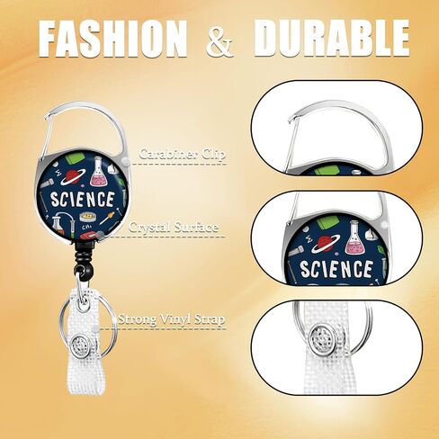 Blue Science Lanyards for ID Badges, Medical Health ID Badge Holder with Lanyard Retractable Badge Holder/Reel Lanyard, Nurse Teacher Office Gifts in Saudi Arabia