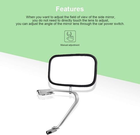 SCITOO Side Mirror fit for 1980-1996 For Ford Bronco 1984-90 For Ford Bronco II 1991-94 For Ford Explorer 1980-84 F100 Truck Replace Mirror Parts Manually Operated Driver or Passenger Side Mirror in Saudi Arabia
