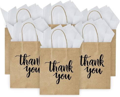 50 عبوة من أكياس هدايا DjinnGlory متوسطة الحجم باللون الأزرق الداكن مع مقابض مقاس 10x8x4 بوصة و24 منديلًا ورقيًا للأعمال الصغيرة، والتسوق، وحفلات الزفاف، وهدايا حفلات استقبال المولود الجديد، وحقائب هدايا التخرج in Kuwait