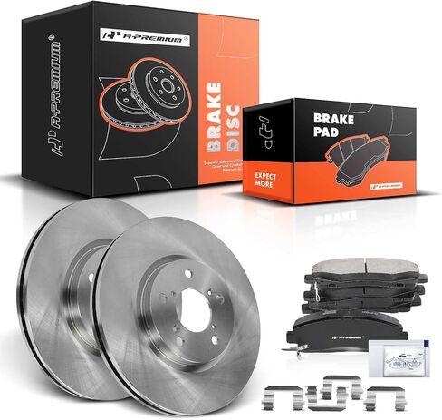 A-Premium 12.59 inch (319.7mm) Front Vented Disc Brake Rotors + Ceramic Pads Kit Compatible with Select Honda Model - Ridgeline 2006 2007 2008 2009 2010 2011, V6 3.5L, 6-PC Set in Saudi Arabia