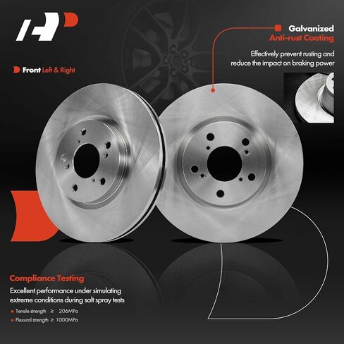 A-Premium 12.59 inch (319.7mm) Front Vented Disc Brake Rotors + Ceramic Pads Kit Compatible with Select Honda Model - Ridgeline 2006 2007 2008 2009 2010 2011, V6 3.5L, 6-PC Set in Saudi Arabia