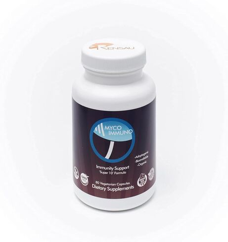 مكملات الفطر المعززة للمناعة "مزيج الفطر 10 الفائق" من Myco Immuno - عضوي 100% - بدون فطر مستورد، نمو في الولايات المتحدة - نباتي - 80 كبسولة in Saudi Arabia