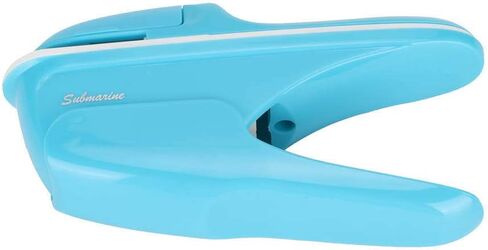 Stapleless Stapler, ABS Stapleless Stapler Staple Free Stapler Book Stapling Machine Paper Binding Hand Tool for Home School Office (Blue) in Kuwait