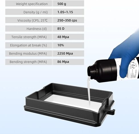 FLASHFORGE 3D Printer Resin, LCD UV-Fast-Curing Resin 405nm Standard Photopolymer Resin for LCD 3D Printing with High Precision Printing, Low Odor (White, 500G) in Saudi Arabia