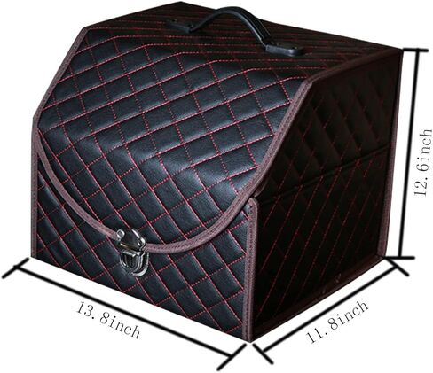 منظم وتخزين صندوق السيارة للسيارة، سيارات الدفع الرباعي قابلة للطي والمحمولة مصنوعة من جلد البولي يوريثان المتين ذو الذوق الجيد (صغير) in Kuwait