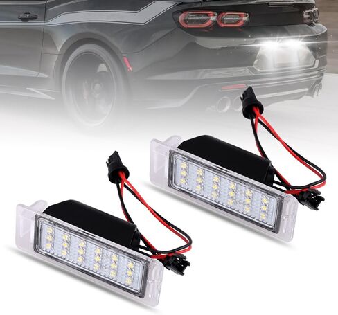 مجموعة مصابيح LED للوحة الترخيص الخفيفة متوافقة مع 2008-2016 Opel/Vauxhall Insignia Sports Tourerfor 2013-up Opel/Vauxhall Mokka 6000K مجموعة أضواء الترخيص الخلفية البيضاء من 2 in Kuwait