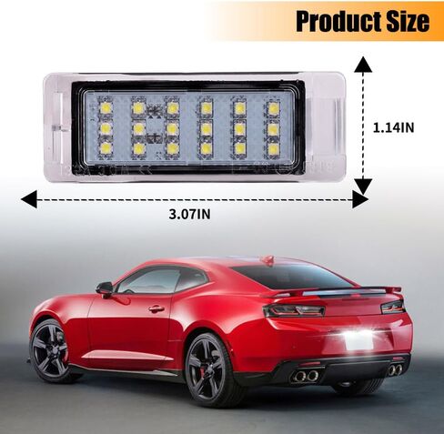 مجموعة مصابيح LED للوحة الترخيص الخفيفة متوافقة مع 2008-2016 Opel/Vauxhall Insignia Sports Tourerfor 2013-up Opel/Vauxhall Mokka 6000K مجموعة أضواء الترخيص الخلفية البيضاء من 2 in Kuwait