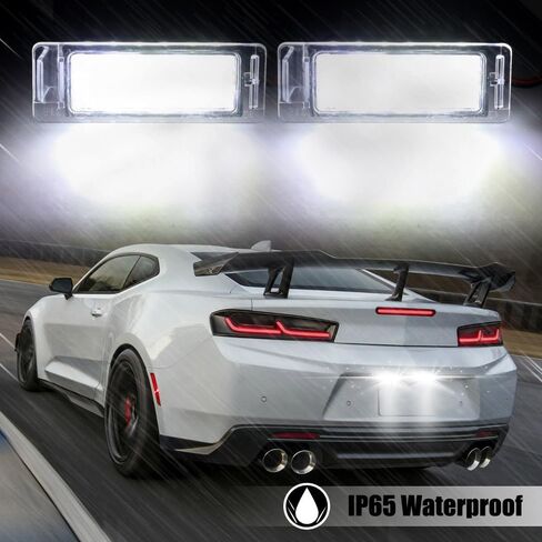 مجموعة مصابيح LED للوحة الترخيص الخفيفة متوافقة مع 2008-2016 Opel/Vauxhall Insignia Sports Tourerfor 2013-up Opel/Vauxhall Mokka 6000K مجموعة أضواء الترخيص الخلفية البيضاء من 2 in Kuwait