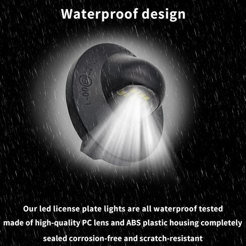 ضوء لوحة ترخيص LED مع قابس سرج المقبس، متوافق مع Ford F150 F250 F350 F450 F550 Superduty Ranger Explorer Bronco Emission Expedition، مدعوم بضوء لوحة ترخيص أبيض 9-SMD 6500K in Kuwait