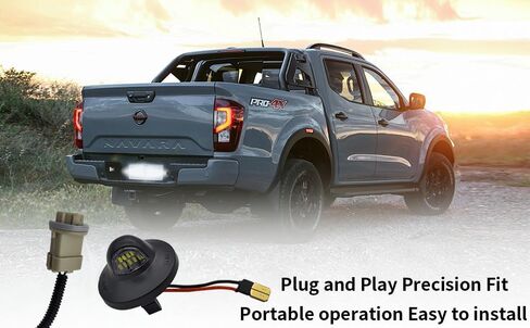 ضوء لوحة ترخيص LED مع قابس سرج المقبس، متوافق مع Ford F150 F250 F350 F450 F550 Superduty Ranger Explorer Bronco Emission Expedition، مدعوم بضوء لوحة ترخيص أبيض 9-SMD 6500K in Kuwait