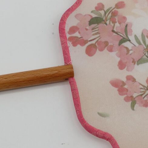 Translucent Silk Embroidered Hand Held Fan Tassels Handheld Ancient Style Floral Pattern Ornaments For Wedding Favor Gift Home Decor in Saudi Arabia