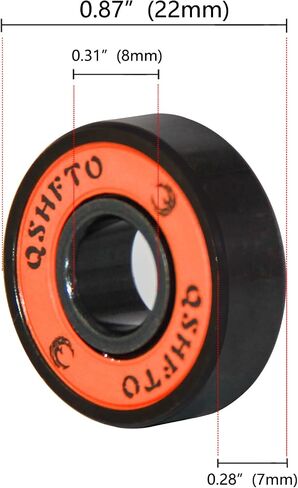 8 Pack 608RS Skateboard Longboards Bearing Set ABEC 11 Fast Speed Bearings for Scooters, Skateboards, Inline Skates (8x22x7mm) in Saudi Arabia