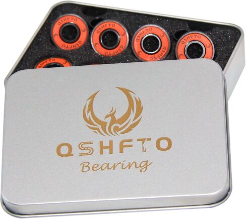 8 Pack 608RS Skateboard Longboards Bearing Set ABEC 11 Fast Speed Bearings for Scooters, Skateboards, Inline Skates (8x22x7mm) in Saudi Arabia