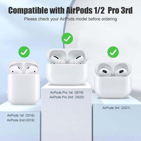 Ultra Strong Magnetic Anti-Lost Straps for AirPods, Colorful Soft Silicone Sports Lanyard Compatible with Airpods 1st 2nd 3rd Generation Pro 3 2 1, Neck Rope Cord - Black in Saudi Arabia