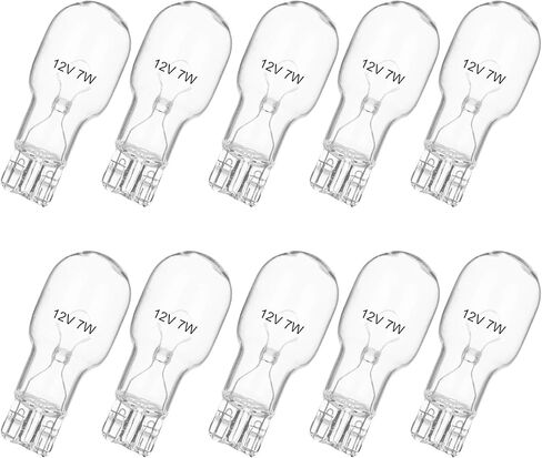 Landscape Bulb T5 12V Low Voltage 7 Watt Wedge Base Clear Xenon Light Bulbs for Landscape Lights, Cabinet and Automotive (10 Pack) in Saudi Arabia
