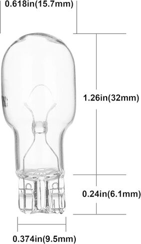 Landscape Bulb T5 12V Low Voltage 7 Watt Wedge Base Clear Xenon Light Bulbs for Landscape Lights, Cabinet and Automotive (10 Pack) in Saudi Arabia