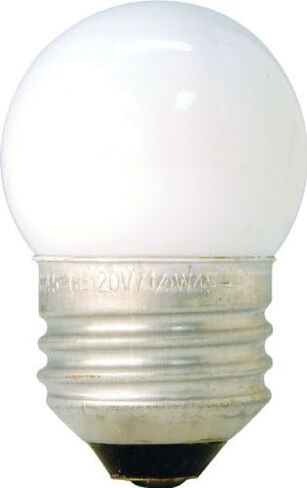 لمبة GE Lighting 41267 المتوهجة الليلية S11 برغي متوسط ​​(E26) 120 فولت 7.5 وات أبيض ناعم، 12 حزمة، 12 قطعة (عبوة من 1)، صحيح in Saudi Arabia