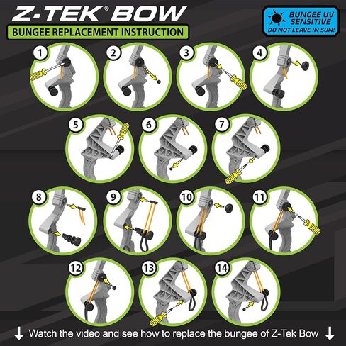Zing Z-Tek Bow Bungee Replacement - Orange - Works with Zing Z Tek Bows - Refill Bungee in Saudi Arabia