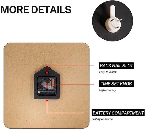 ArtSocket ساعة حائط خشبية صامتة غير موقوتة، جدار خشبي للمزرعة لوح أسود بني عتيق ساعات حائط ساحلية مستديرة ديكور للمنزل والمطبخ وغرفة المعيشة والمكتب، تعمل بالبطارية (12 بوصة) in Saudi Arabia