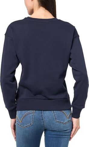 A｜X ARMANI EXCHANGE Women's Ax Outline Logo Print Crew Neck Sweatshirt in Saudi Arabia