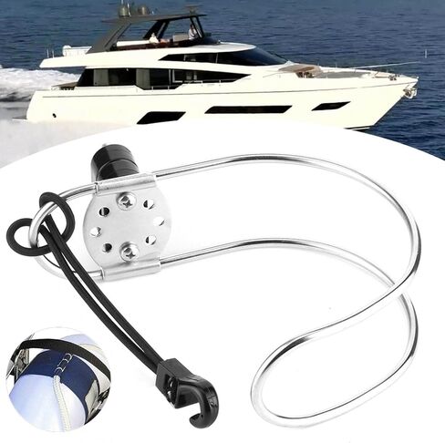 حامل حدوة حصان من Estink، حامل حلقي من الفولاذ المقاوم للصدأ مقاس 4.5 بوصة، حامل حدوة حصان، حامل حلقة سباحة على شكل حدوة حصان لسفينة القوارب البحرية in Kuwait