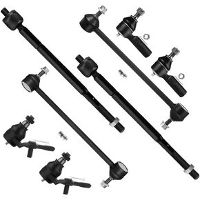 SCITOO 8pcs Suspension Kit Front Lower Ball Joint Outer Inner Tie Rod End Stabilizer Sway Bar End Link Fit 1997-2003 For Toyota Avalon Camry Solara For Lexus ES300 K9499 K90311 EV301 ES3306