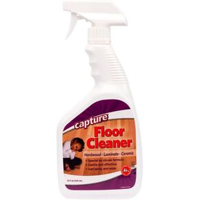 Capture Floor Cleaner for Wood, Laminate, and Ceramic Flooring - Cleaning Liquid for Hardwood Floor or Other Surface - Household or Commercial - Home or Office - 32oz Portable Spray Bottle