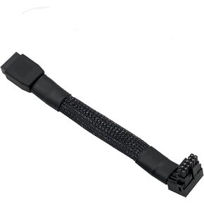 12VHPWR PCI-e 5.0 16Pin Right Angle Adapter 90 Degree Female to Male Extension Cable Compatible with GPU 3090 4070Ti 4080 4090 Graphic Card 16AWG 600W 12+4pin (Type A)