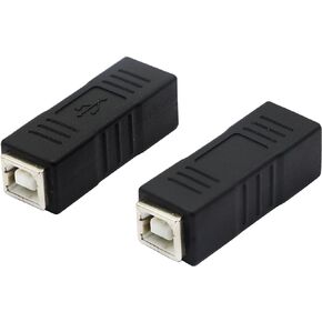 zdyCGTime USB B Print Adapter USB B Print Port Female to Female Converter (2 Packs)