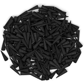 200 Unscented Charcoal Incense Cones 2" BACKFLOW - 100% Natural Blanks - Great for DIY Aromatherapy Incense Making, Waterfall Burner and Holder