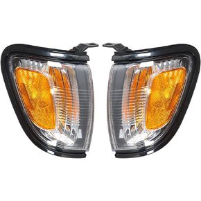 Park Signal Corner Marker Lights with Black Border Replacement for 2001-2004 Tacoma Pickup Truck 8162004090C0 8161004090C0 (Left & Right)