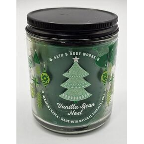 Bath & Body Works, White Barn 1-Wick Candle w/Essential Oils - 7 oz - 2021 Christmas & Winter Scents! (Vanilla Bean Noel)