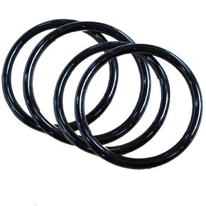 4Pcs Plastic Purse Handles Ring Round Handbag Handles Wallet Handles Handicraft DIY Bag Handles Replacement Accessories for Handmade Bag Handbags Purse Handles, Black
