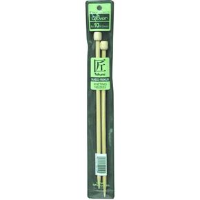 Clover Bamboo Single Point Knitting Needles 9 Inch - Size 10
