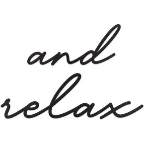 Vivegate And Relax Sign Metal Wall Sign - 18"X12" Perfect Relax Wall Sign Bathroom Decorations for Wall Decor, Featuring Bold Relax Letters and a Stylish Design Relax Bathroom Signs Wall Decor