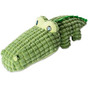 Bone Dry Squeaky Plush Pet Toy Collection, Plush, Alligator