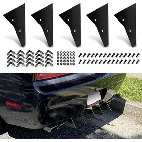 Rear Diffuser 5 Piece Kit V2 for Dodge Challenger SXT SRT RT Hellcat 2009-2014, Black