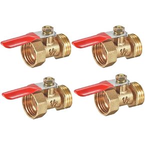 3/8 بوصة صمام كروي نحاسي إيقاف التبديل، 1/4 "NPT ذكر إلى أنثى الأنابيب تركيب مقرنة 180 درجة مقبض التشغيل 4 قطعة
