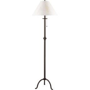 Cal Lighting BO-903FL Iron Floor Lamp with Pull Chain, Matte Black