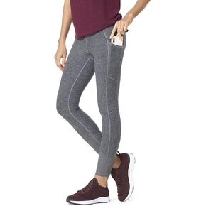 HUE Women’s Active Legging with Wide Waistband and Cell Phone Pocket