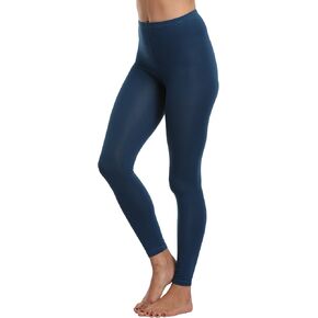 سروال ضيق نسائي عالي الخصر ناعم للغاية وخفيف الوزن بطول الكاحل سروال ضيق لليوجا، أزرق زبرجد، متوسط in Kuwait