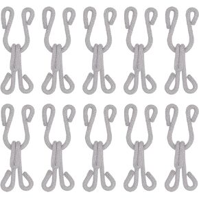 UXCELL Polyester Covered Hooks and Eyes Closure for Clothing, Bra, Skirt - Sewing DIY Craft