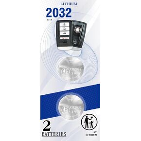 (2 Pack) CR2032 Remote Key Fob Battery Replacement for Acura (2014-2021) ILX MDX RDX RLX TLX Smart Key Remote Keyless Fob for FCC ID: ACJ932HK1210A, A2C32523200, A2C30399700, KR5V1X