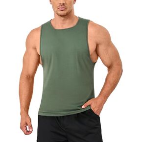MAGNIVIT Mens Gym Workout Tank Tops Sleeveless Workout Cotton Lightweight Sport Vest Muscle Shirts Boxing Casual Tank Top