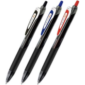Zebra sarasa dry Gel ballpointpens 0.7mm ink color(black blue red) Pack of 3