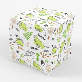 Stesha Party Green Dinosaur Wrapping Paper Birthday Gift - Folded 30 x 20 Inch (3 Sheets)