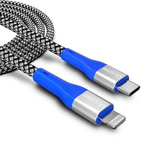 iPhone Charger USB-C to Lightning Cable (1 m)【Apple MFi Certified】 iPhone Charger Fast Charging Cable for iPhone 14/13/12 Pro Max/Mini 11 Xs Max XR X iPhone Lightning Cable (Black and Grey)