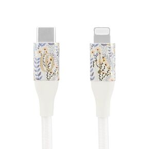Carson & Quinn USBC to Lightning Data Cable for iPhone, iPad, Google Pixel, Samsung Galaxy (Sunkissed Dreams Blue, 6 ft)